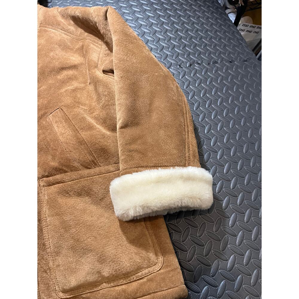 Vintage Gallery Genuine Leather‎ Faux Fur Lined Jacket Size Large Y2K Womens - Picture 3 of 12